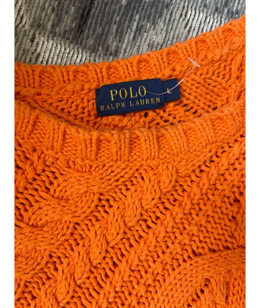 POLO RALPH LAUREN Оранжевый хлопковый джемпер / свитер, фото 2