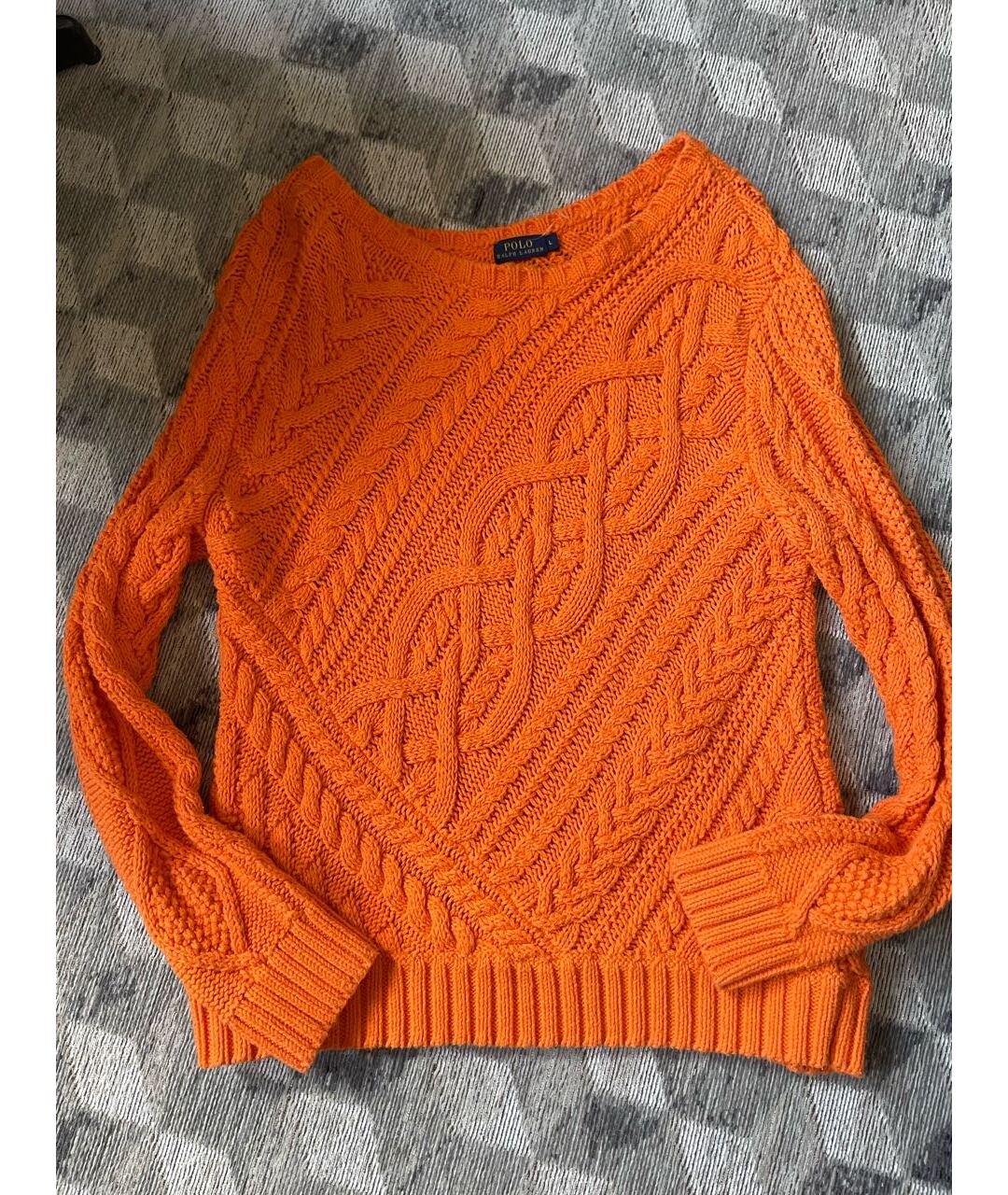 POLO RALPH LAUREN Оранжевый хлопковый джемпер / свитер, фото 8