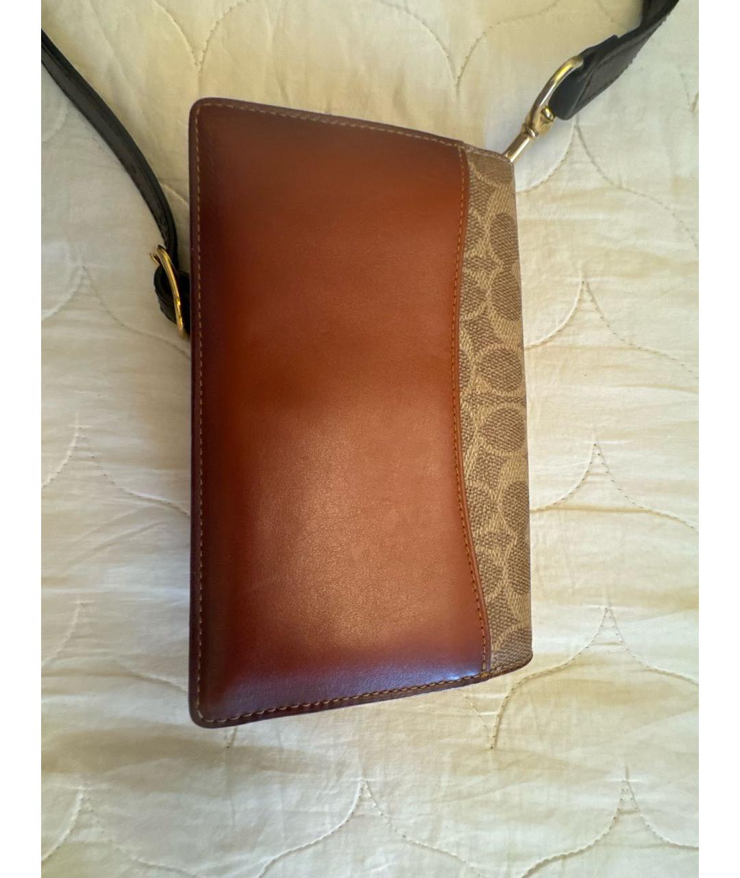 COACH Коричневая сумка через плечо, фото 4