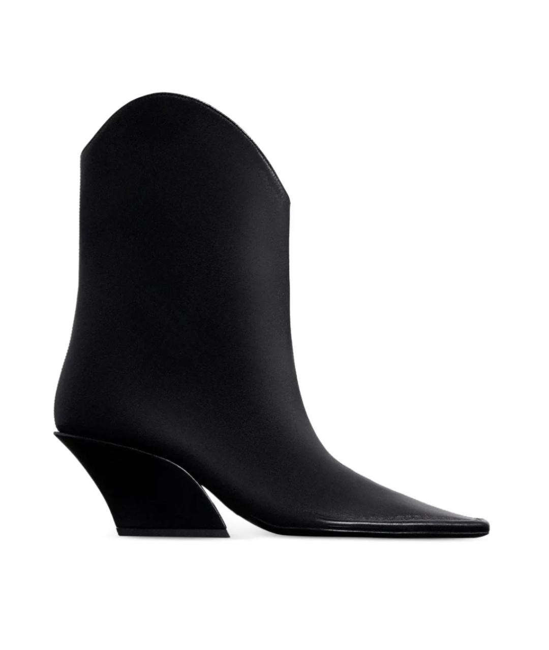 MUGLER Черные кожаные ботильоны, фото 1