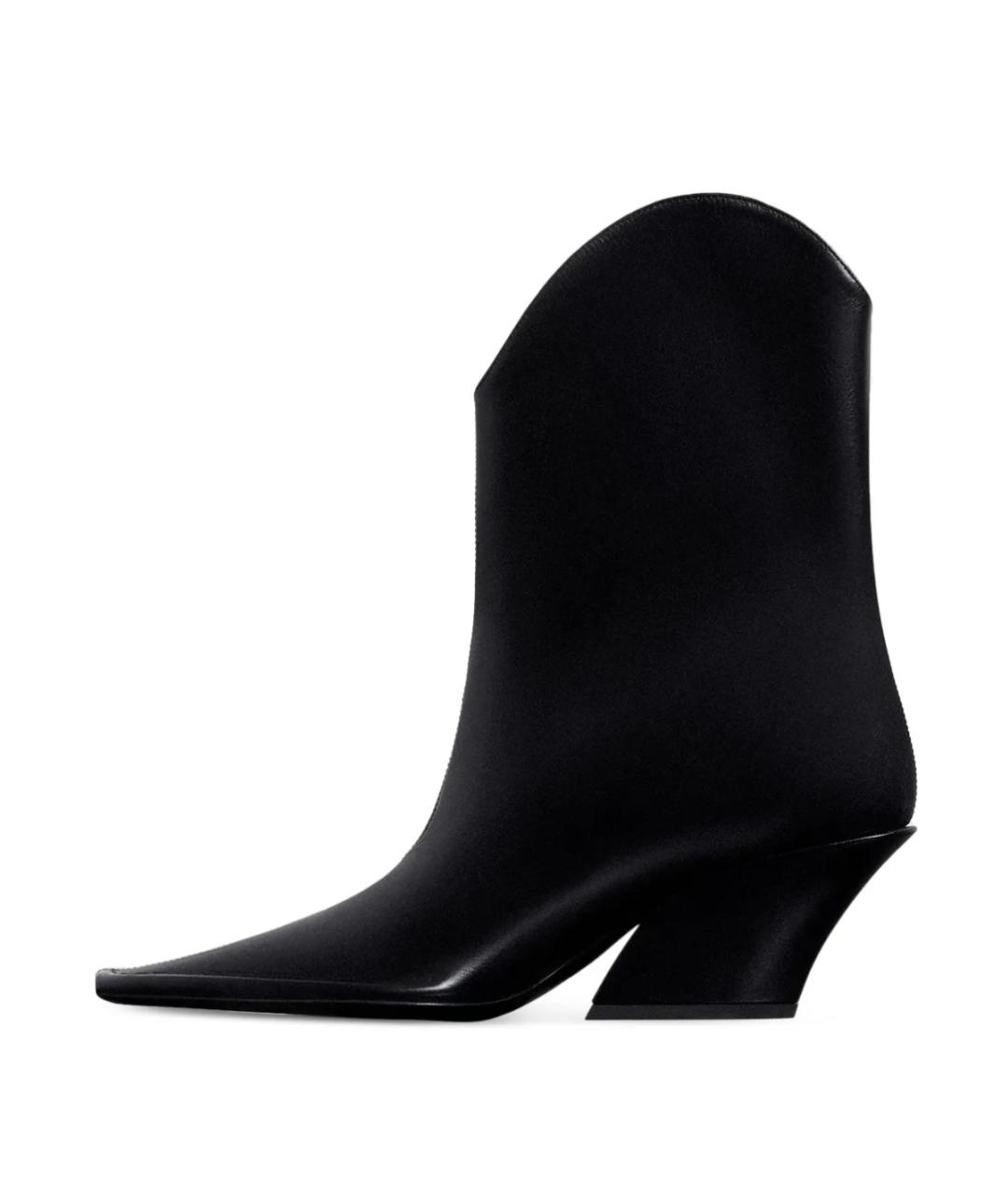 MUGLER Черные кожаные ботильоны, фото 3