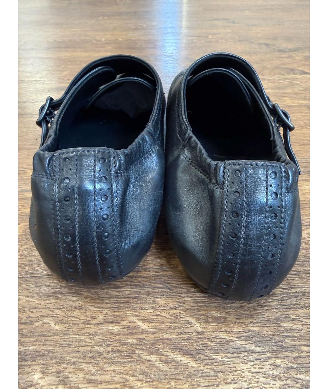 PRADA Черные кожаные лоферы, фото 4