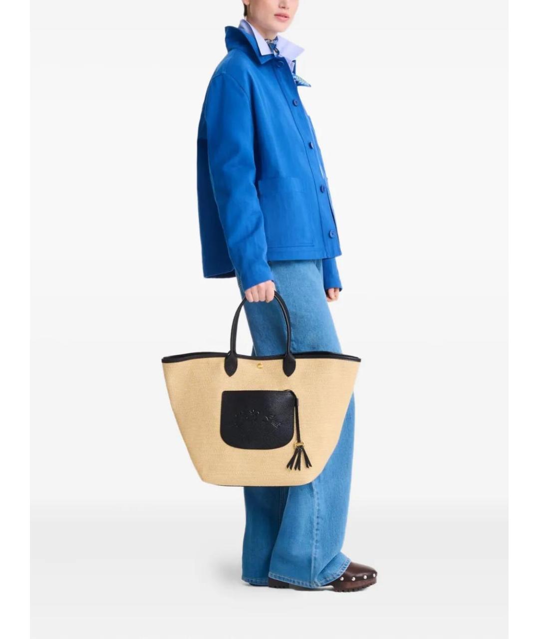 LONGCHAMP Бежевая сумка тоут, фото 2