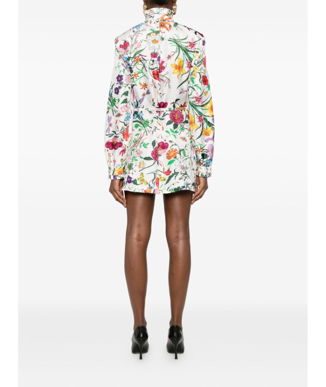 GUCCI Мульти шелковое повседневное платье, фото 5