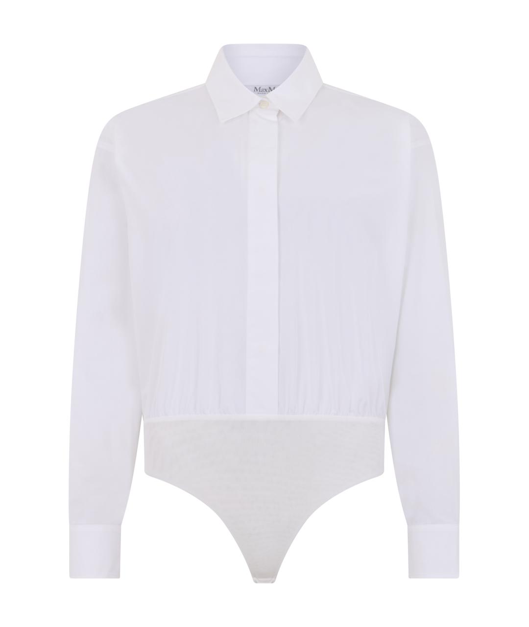 MAX MARA Белое хлопковое боди, фото 1