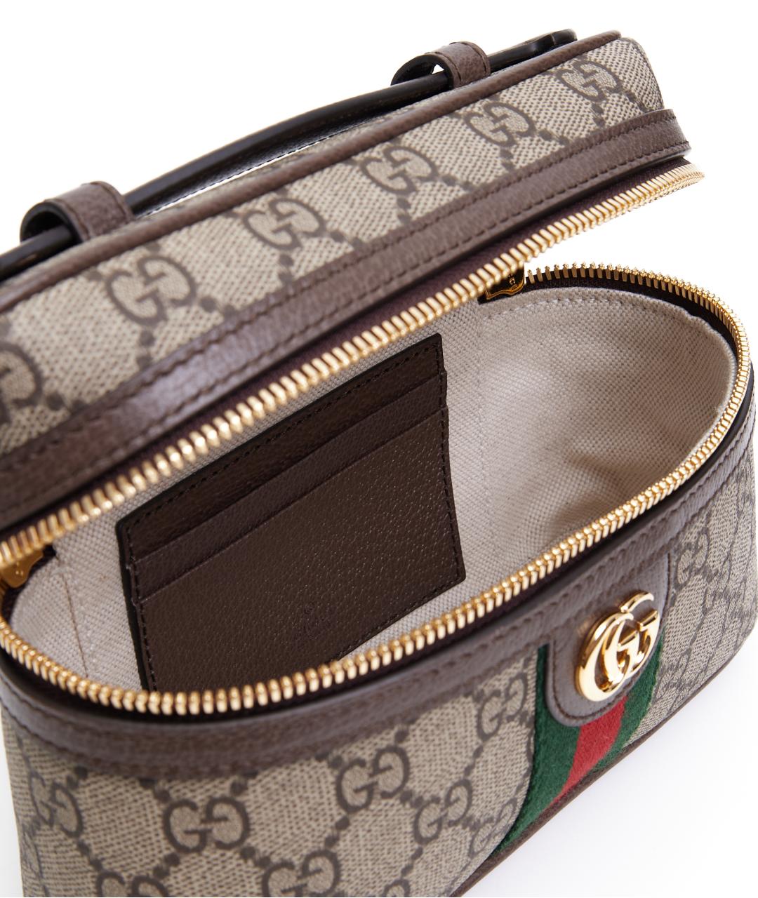 GUCCI Коричневая кожаная сумка через плечо, фото 7