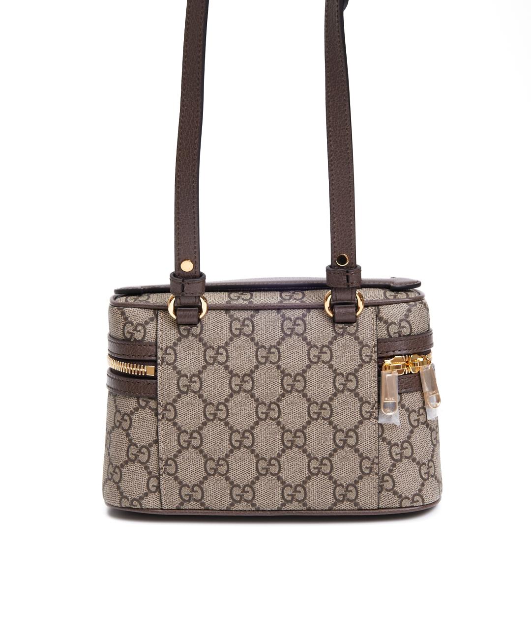 GUCCI Коричневая кожаная сумка через плечо, фото 8