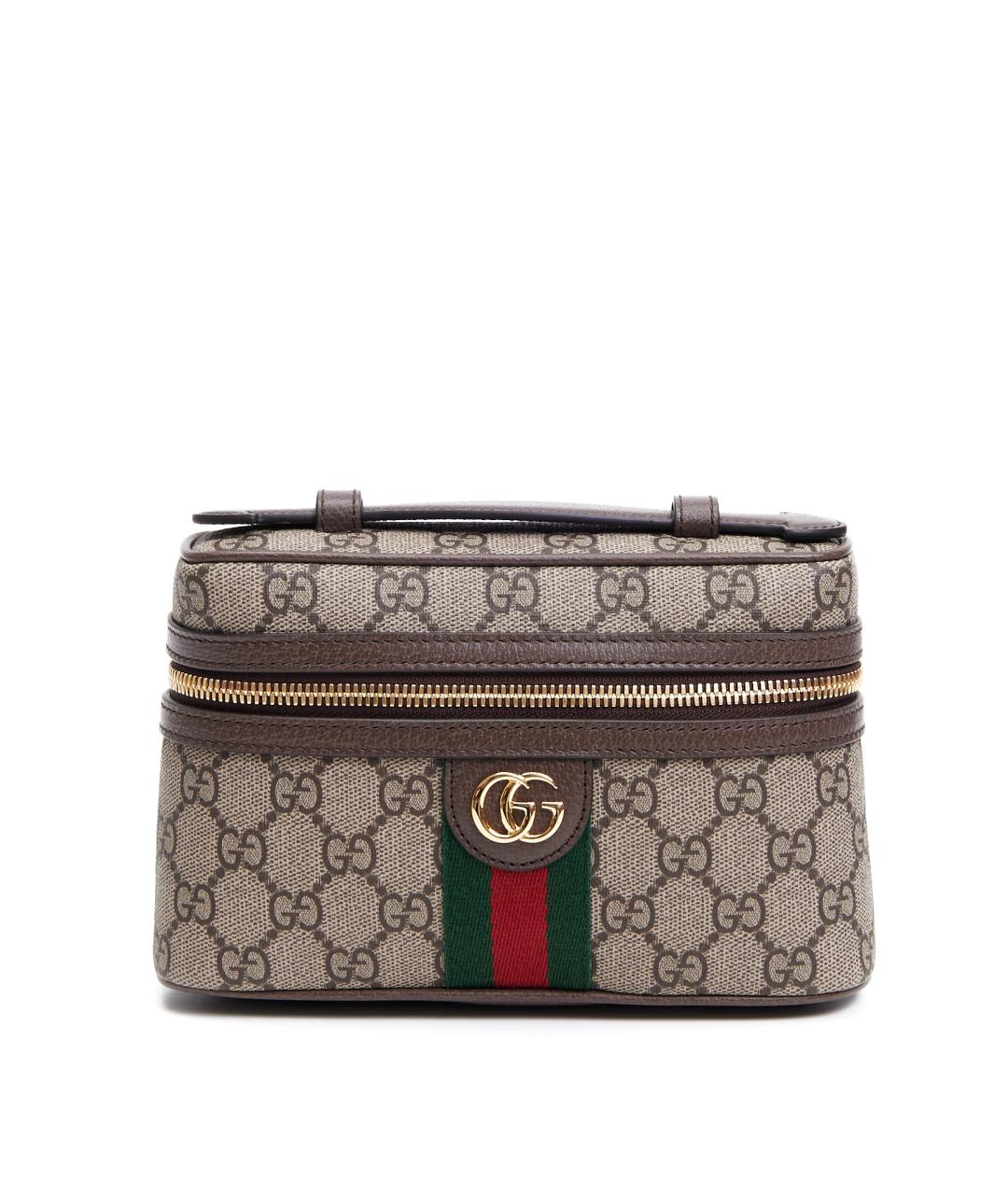 GUCCI Коричневая кожаная сумка через плечо, фото 9