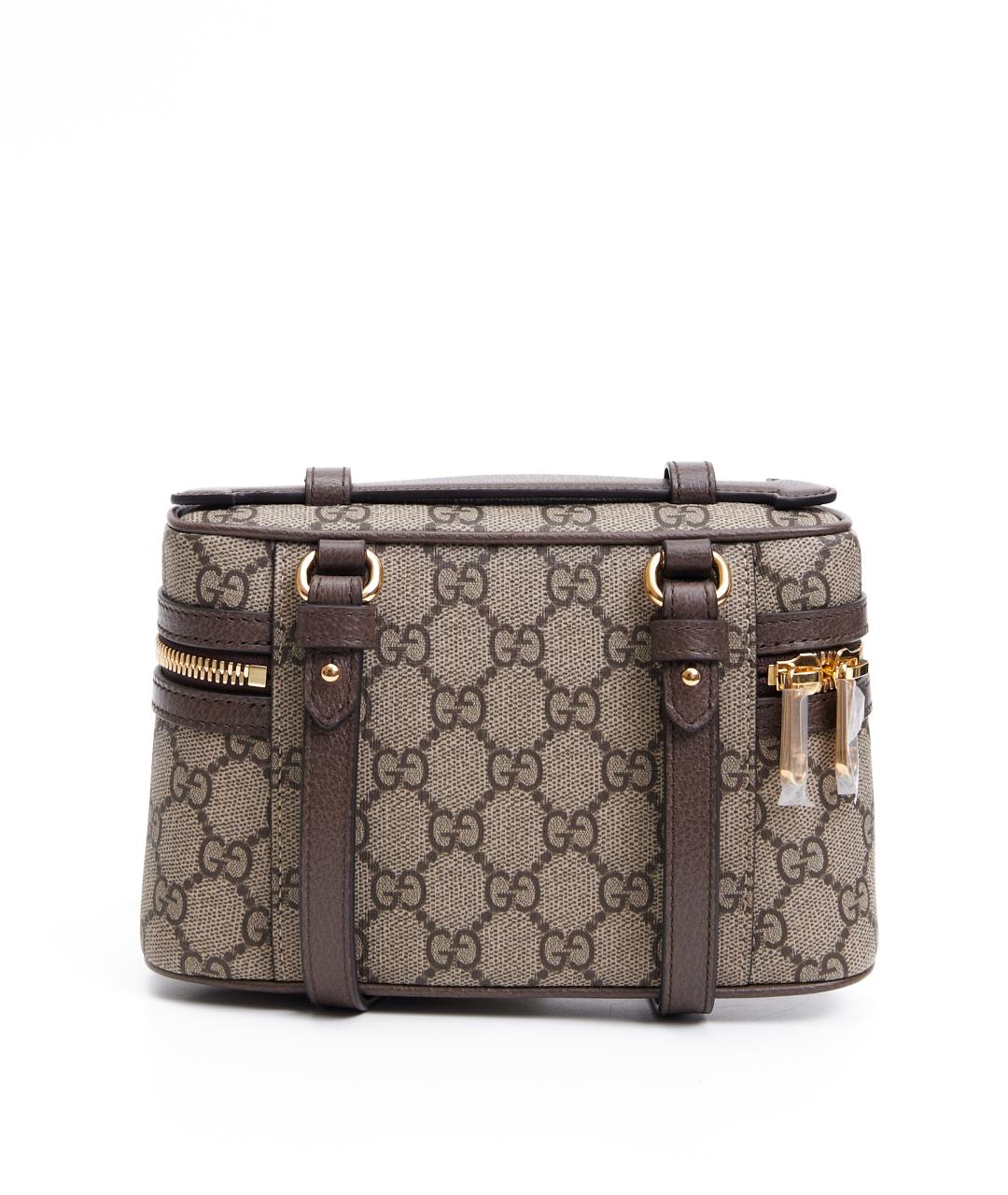 GUCCI Коричневая кожаная сумка через плечо, фото 3