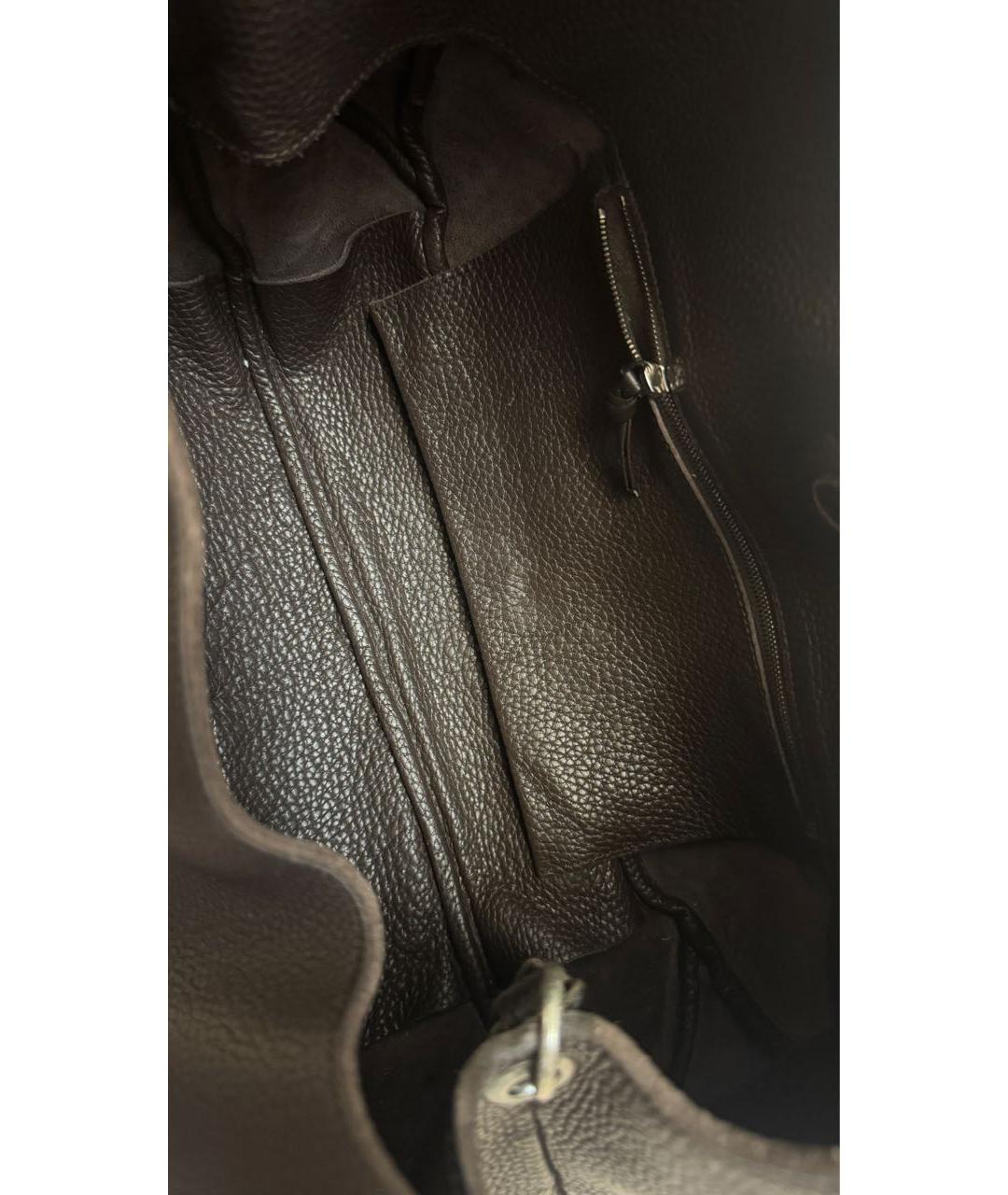 BOTTEGA VENETA Коричневая кожаная сумка тоут, фото 4