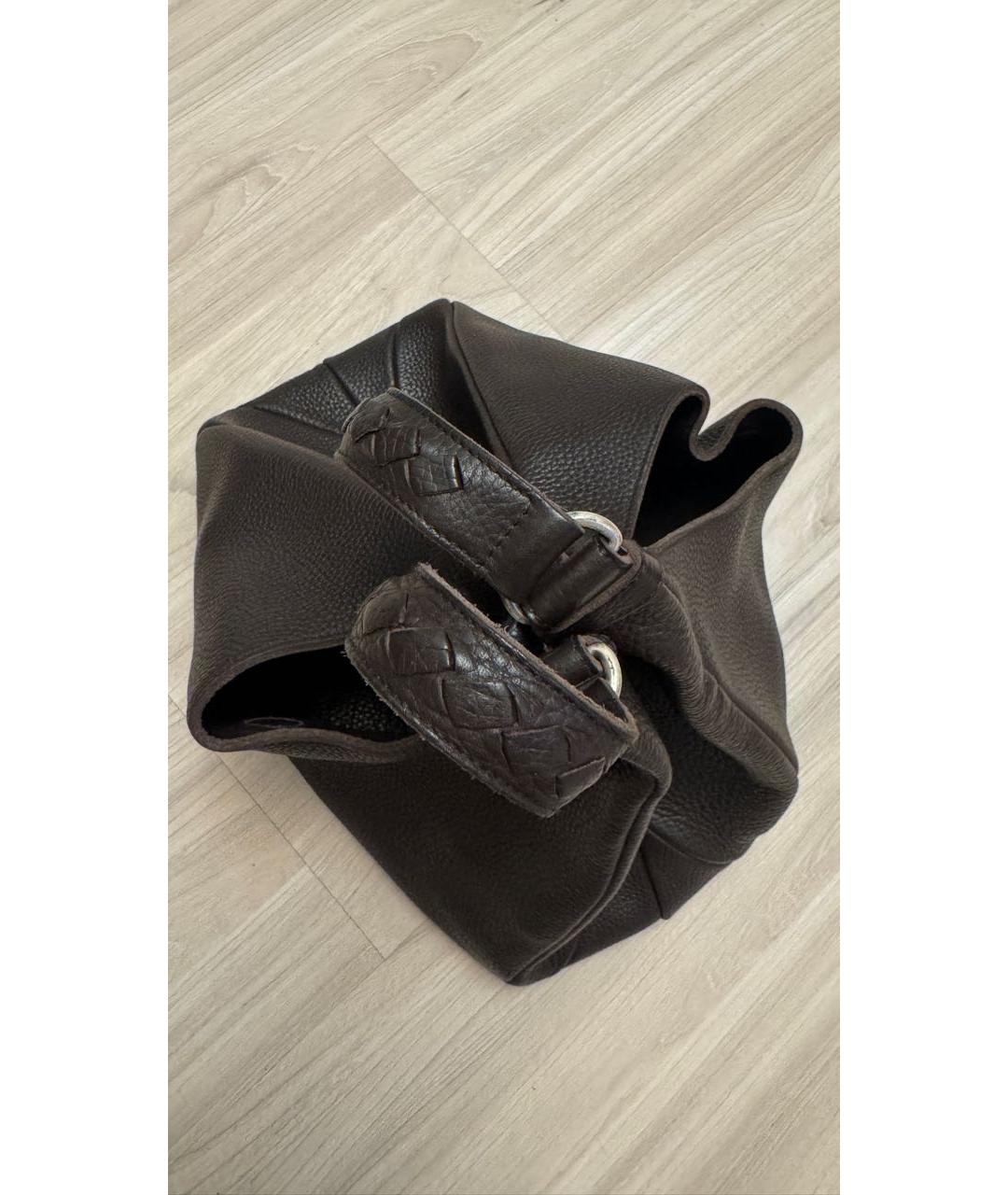 BOTTEGA VENETA Коричневая кожаная сумка тоут, фото 6