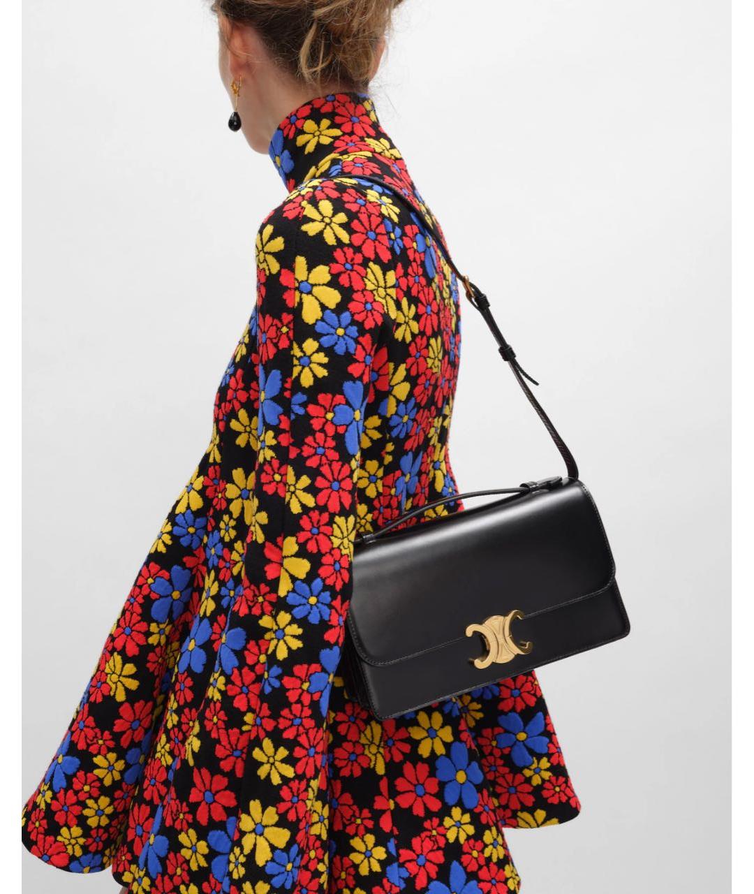 CELINE Черная кожаная сумка через плечо, фото 2