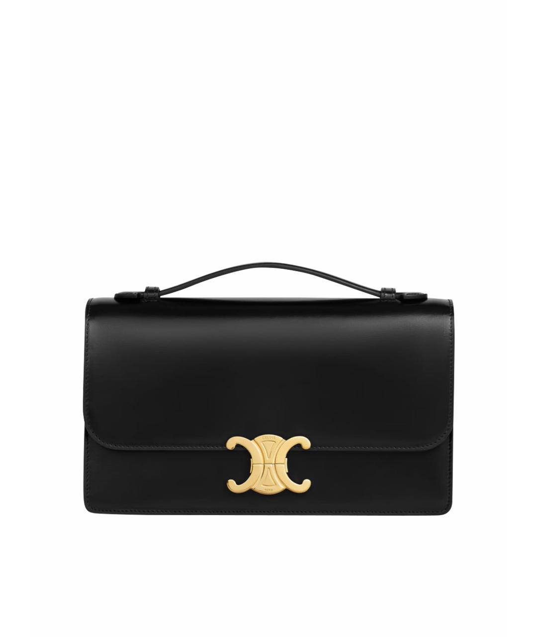 CELINE Черная кожаная сумка через плечо, фото 1