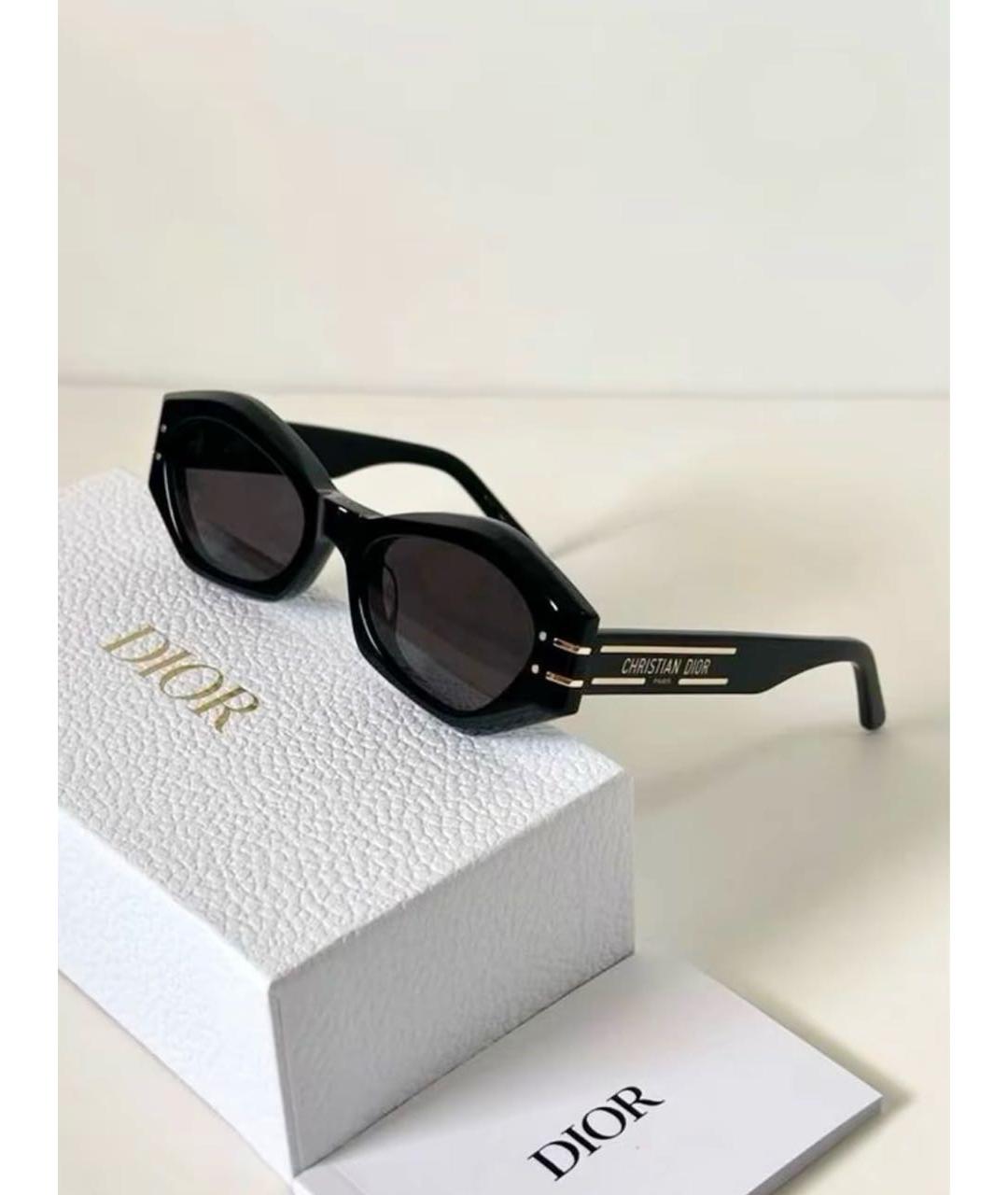 CHRISTIAN DIOR Черные пластиковые солнцезащитные очки, фото 5