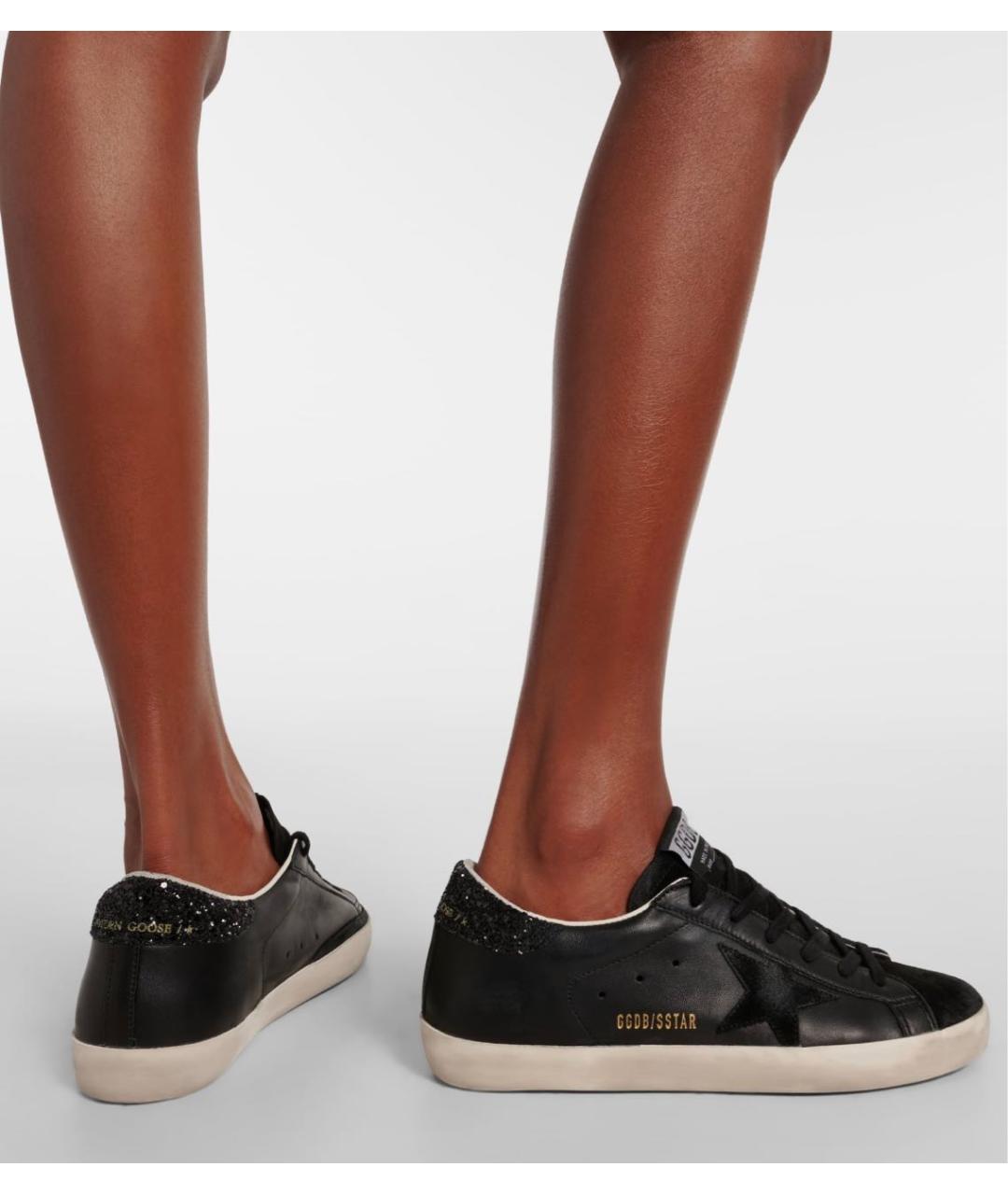 GOLDEN GOOSE DELUXE BRAND Черные кожаные кеды, фото 8