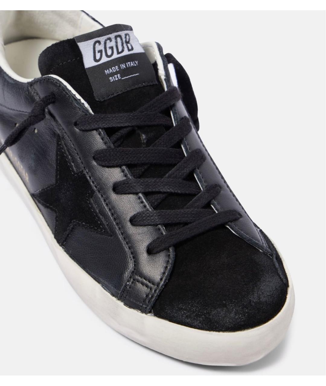 GOLDEN GOOSE DELUXE BRAND Черные кожаные кеды, фото 3