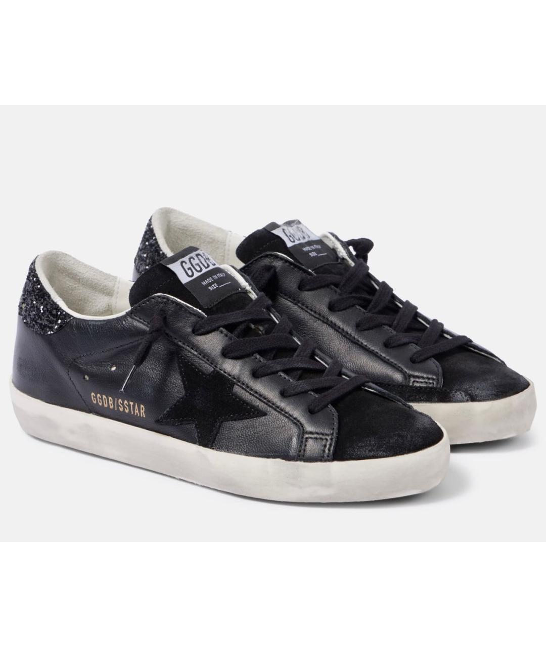 GOLDEN GOOSE DELUXE BRAND Черные кожаные кеды, фото 2