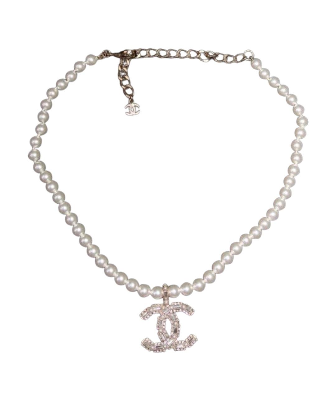 CHANEL Белое колье, фото 1