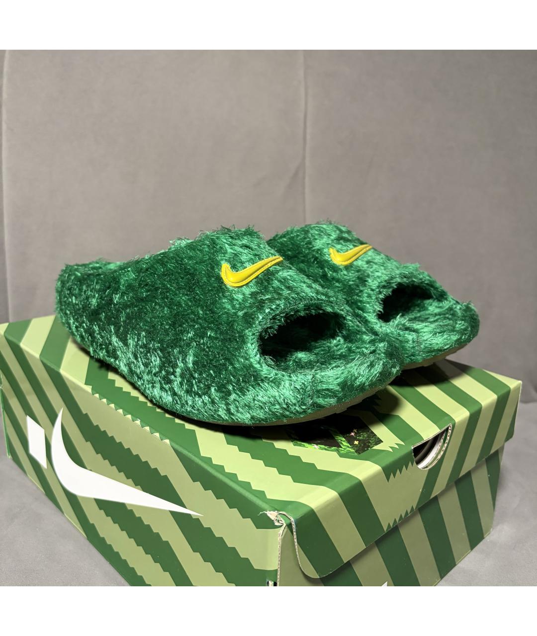 NIKE Зеленые шлепанцы, фото 4