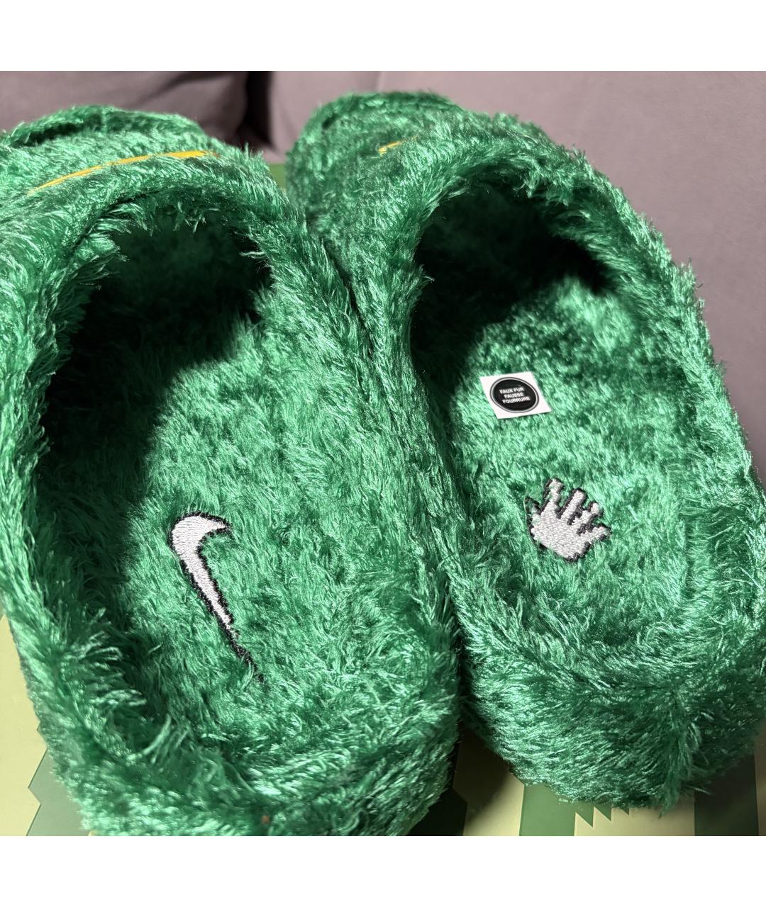 NIKE Зеленые шлепанцы, фото 7