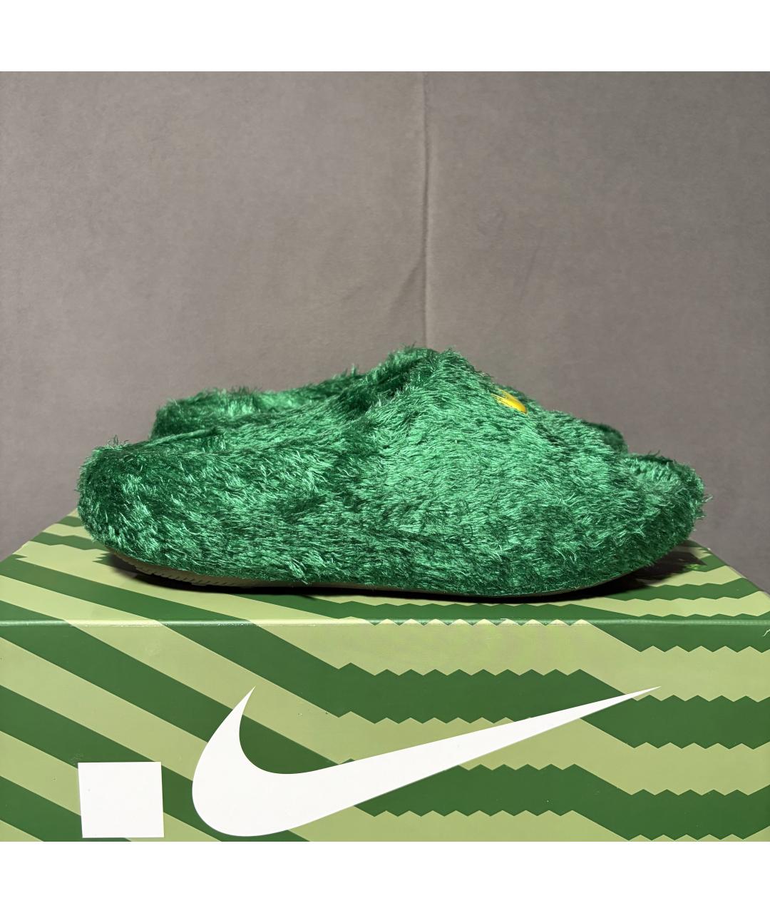 NIKE Зеленые шлепанцы, фото 5