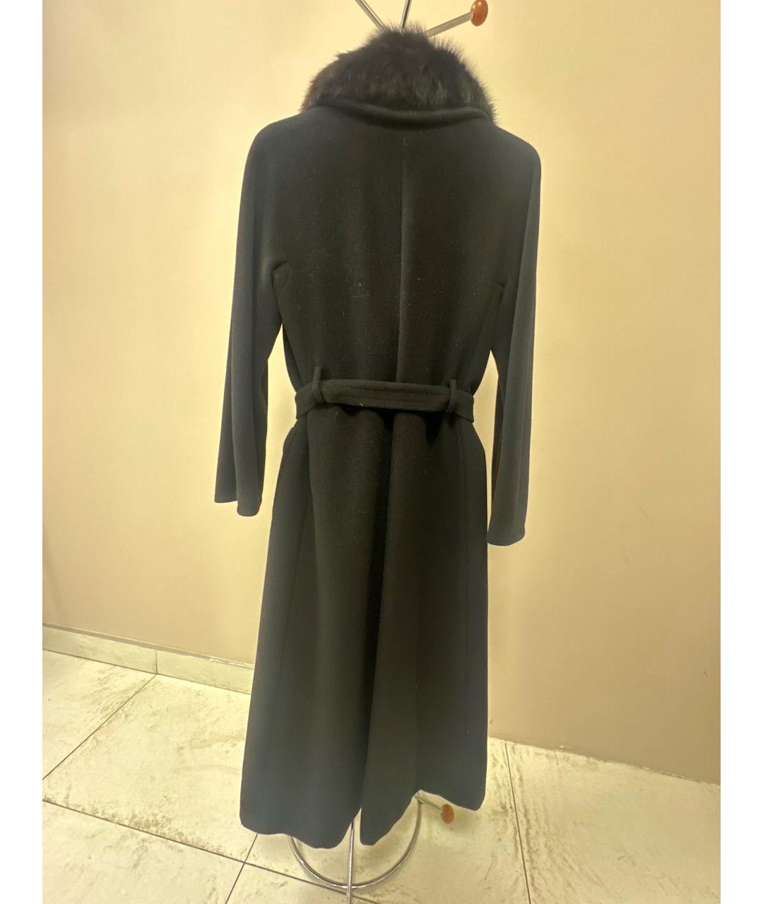 MAX MARA Черное шерстяное пальто, фото 2