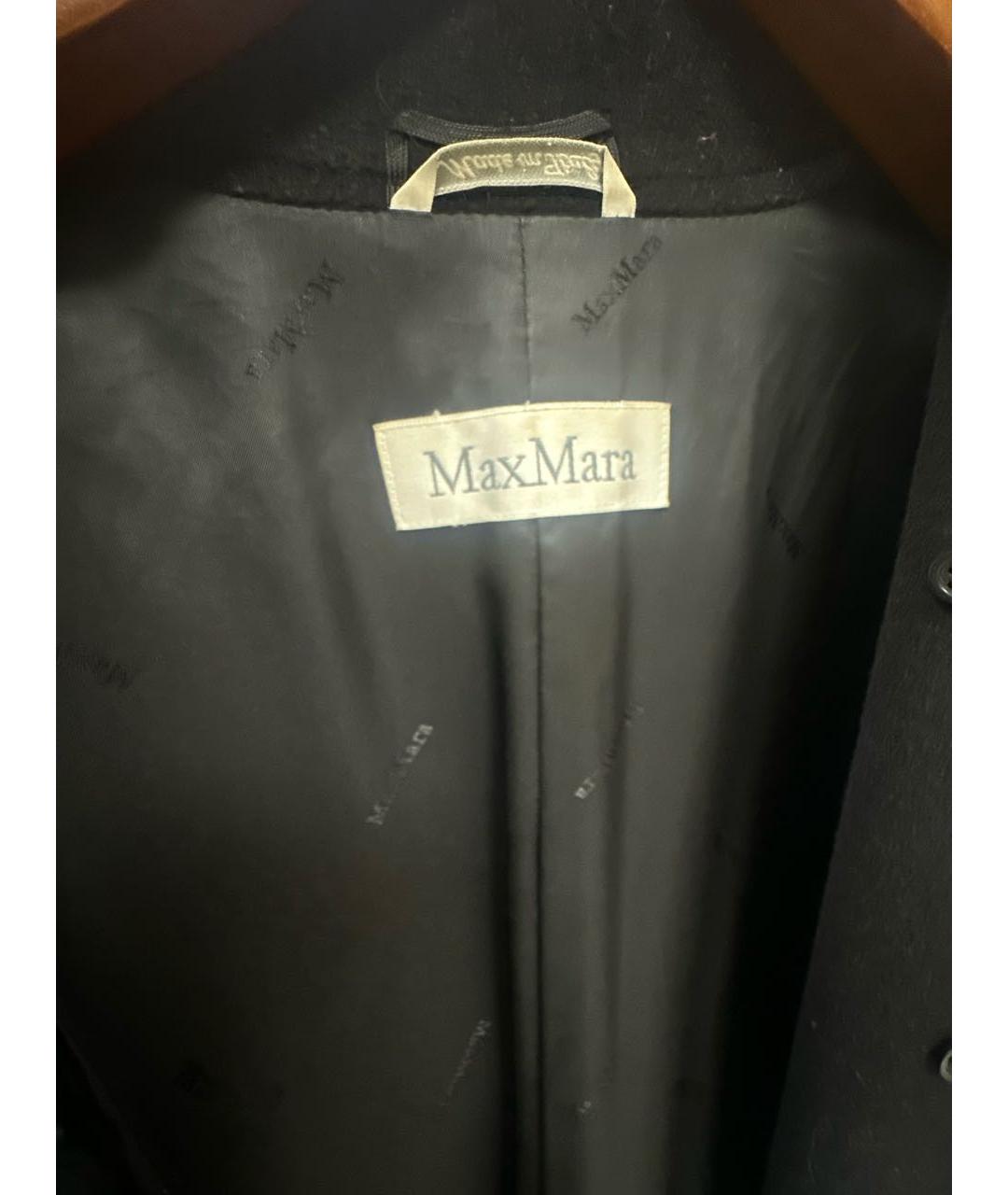 MAX MARA Черное шерстяное пальто, фото 3