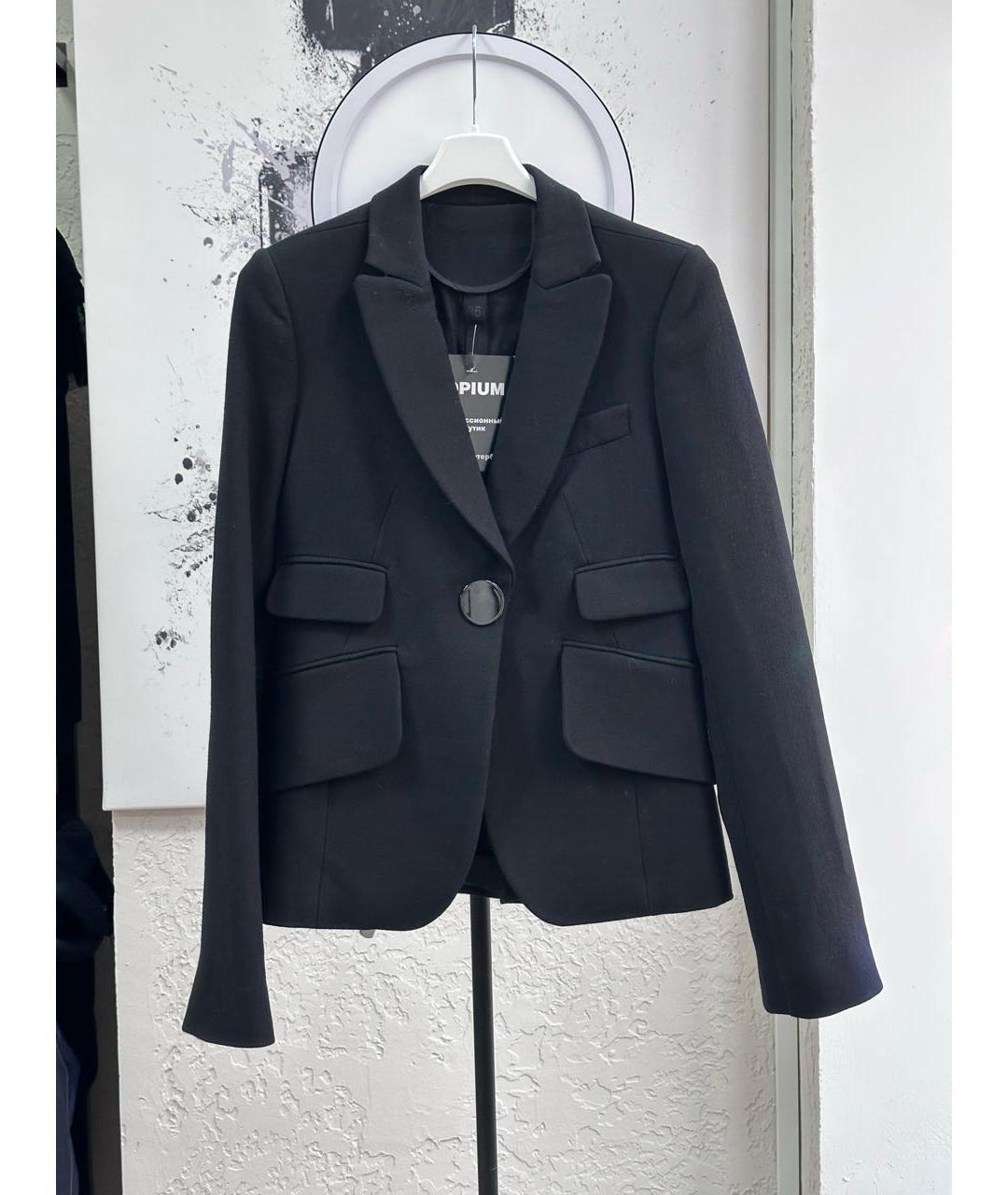 PETAR PETROV Черный шерстяной жакет/пиджак, фото 9