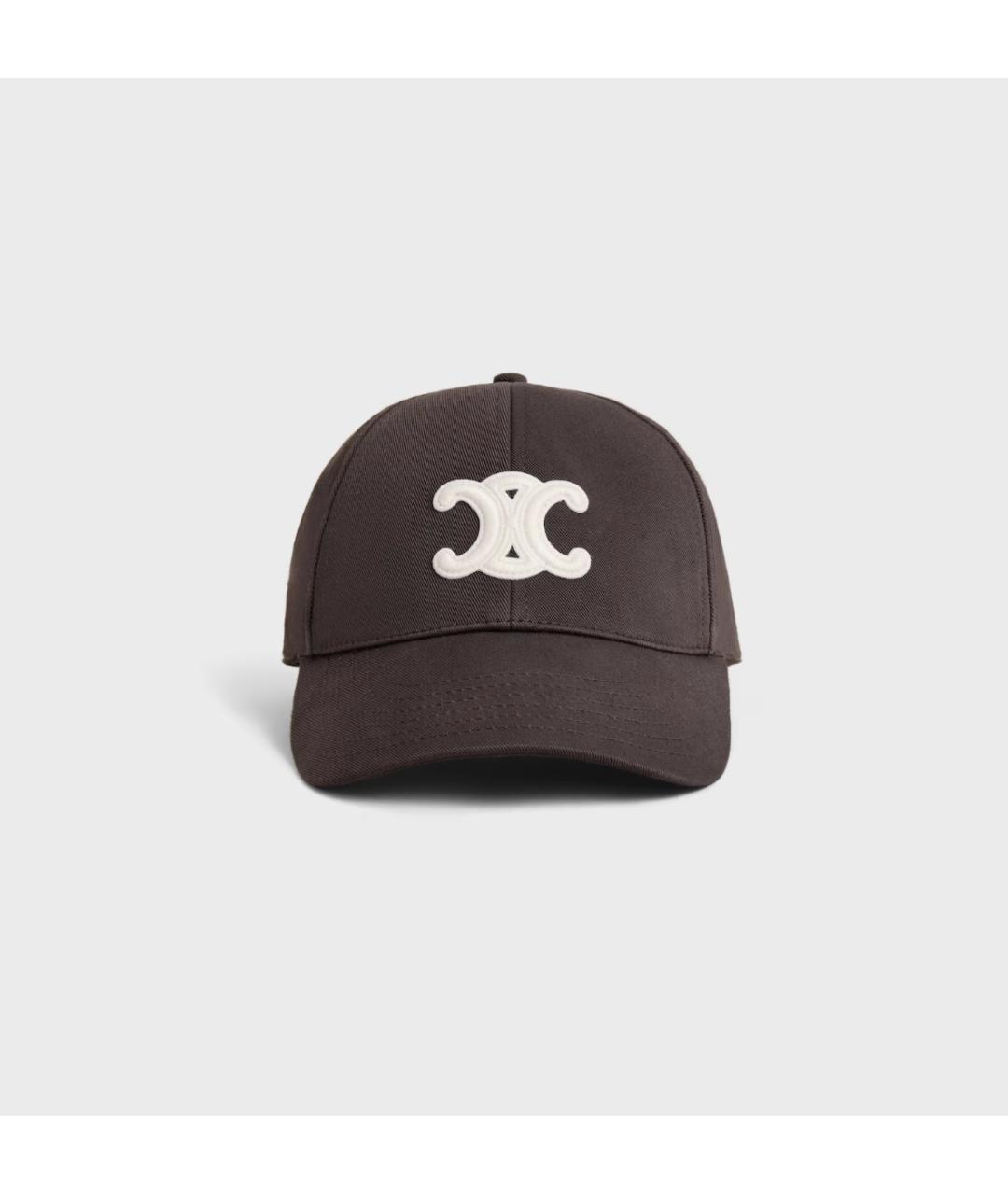 CELINE Коричневая хлопковая кепка, фото 2