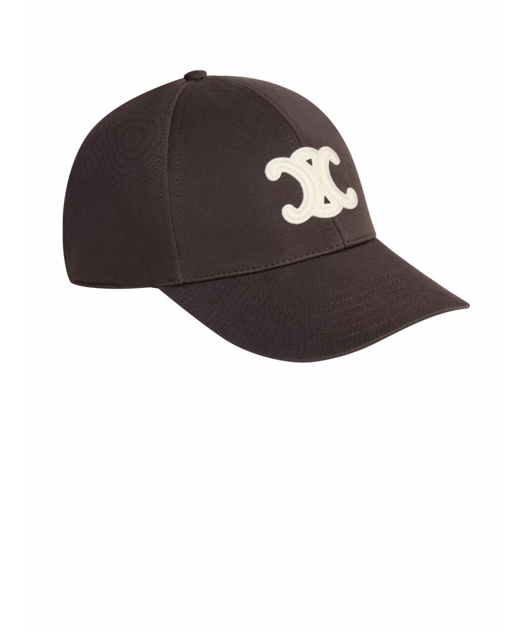 CELINE Коричневая хлопковая кепка, фото 1