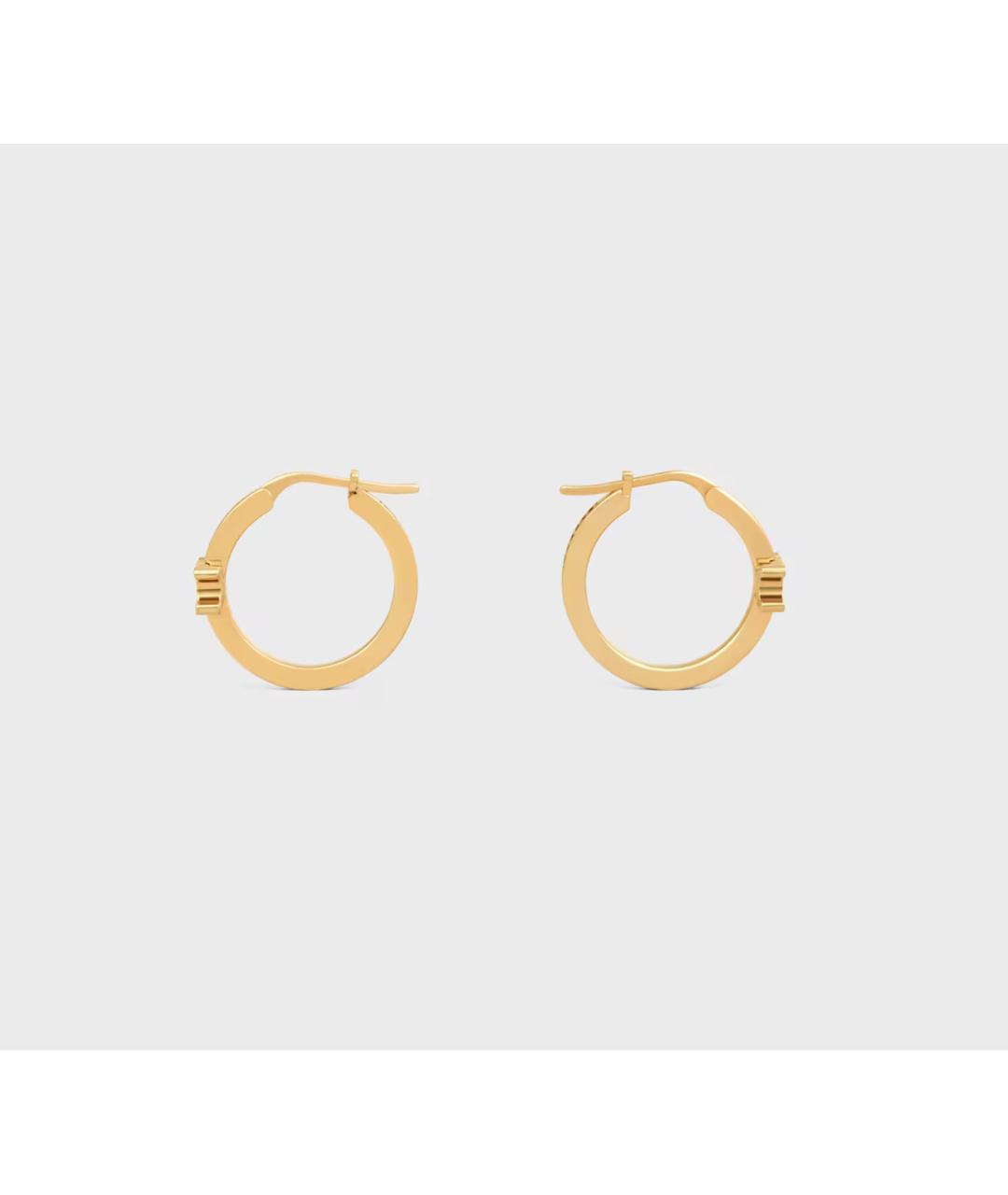 CELINE Золотые латунные серьги, фото 2