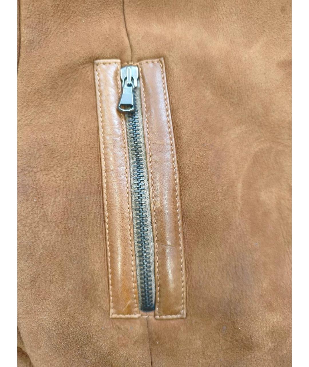 ICEBERG Коричневая кожаная дубленка, фото 7