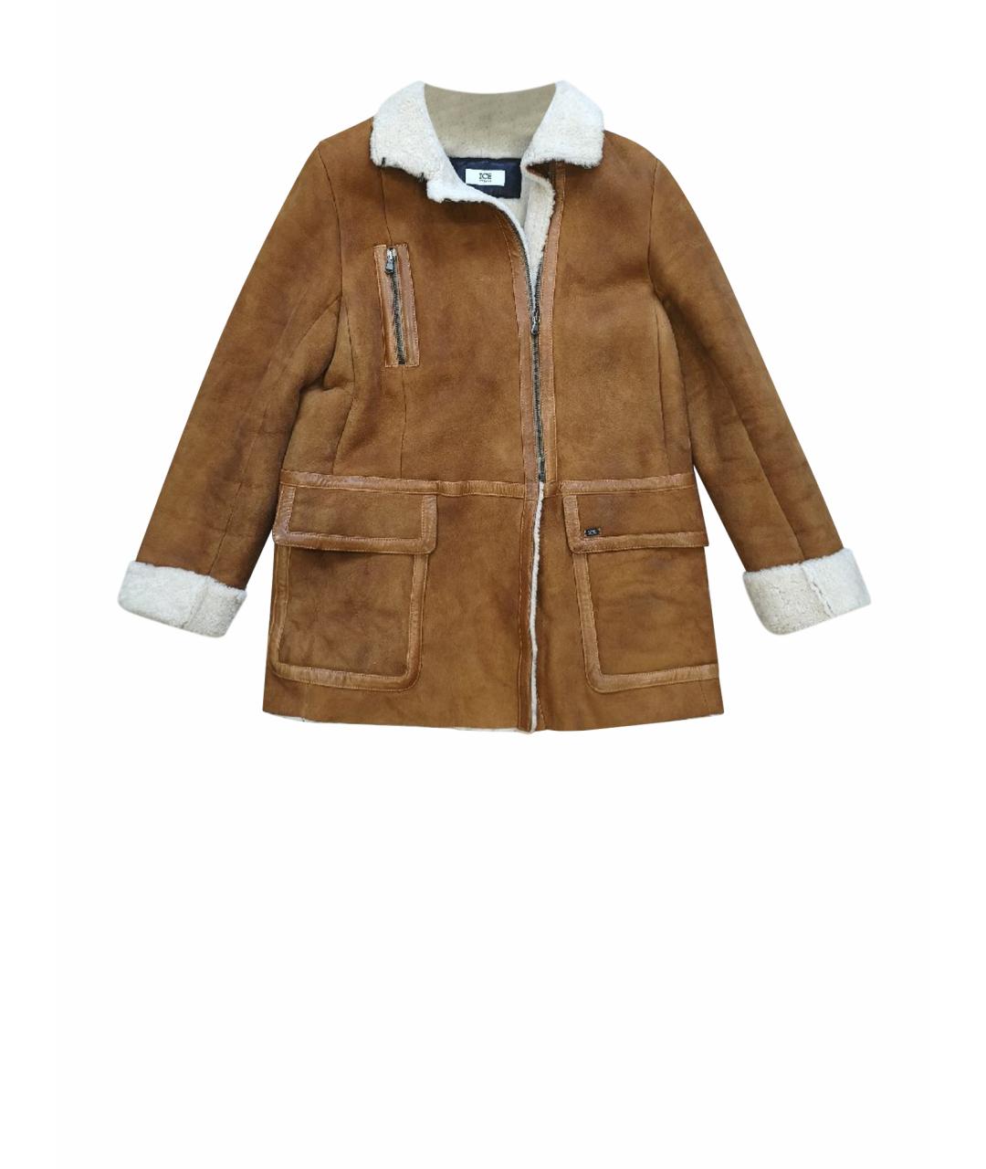 ICEBERG Коричневая кожаная дубленка, фото 1