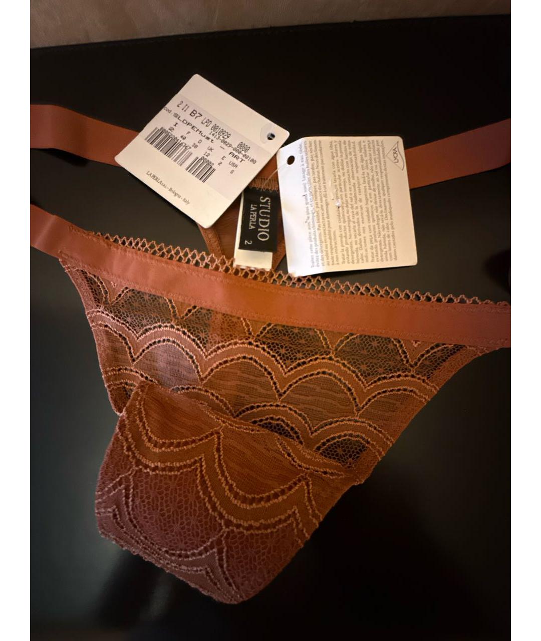 LA PERLA Коричневые трусы, фото 2
