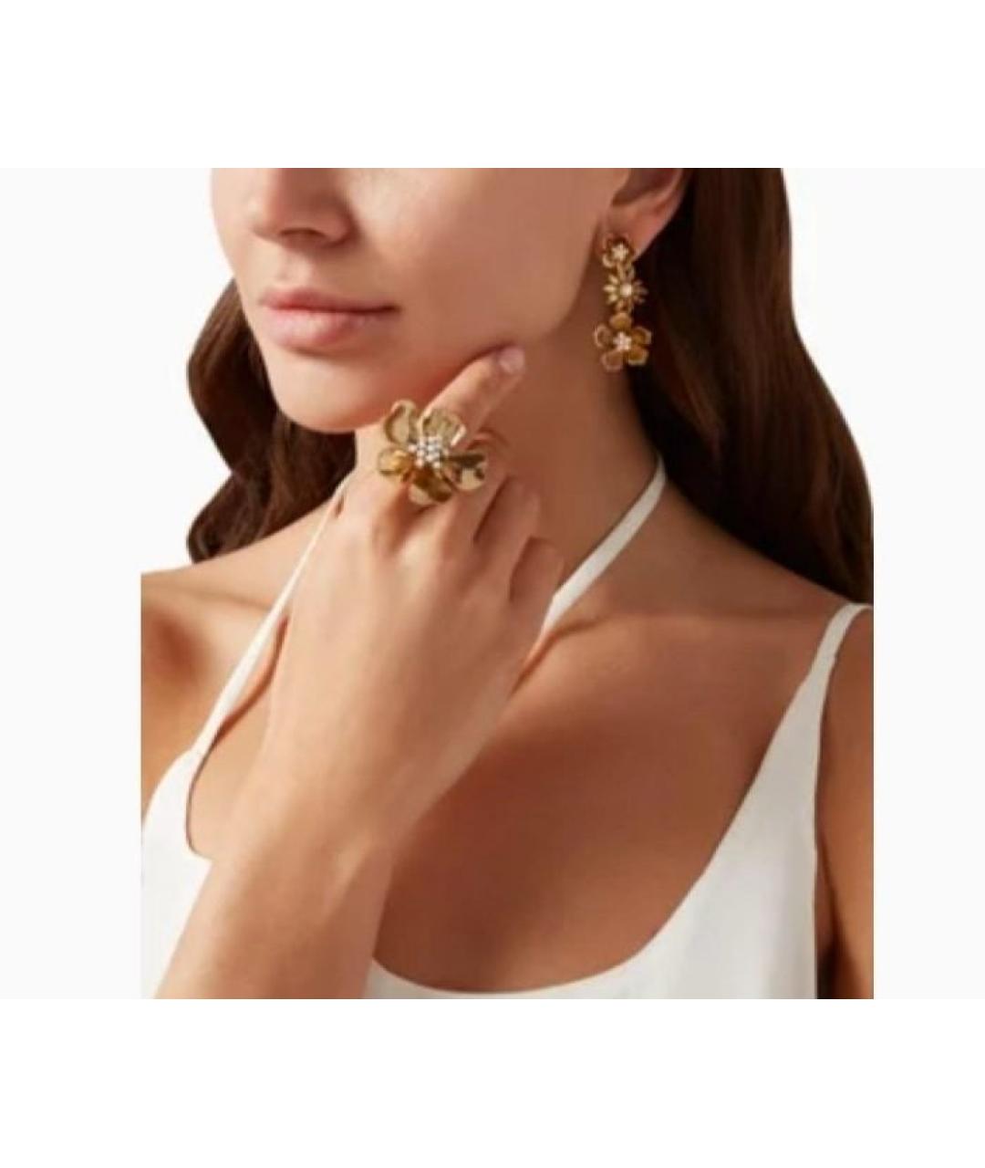 OSCAR DE LA RENTA Золотые позолоченные серьги, фото 2