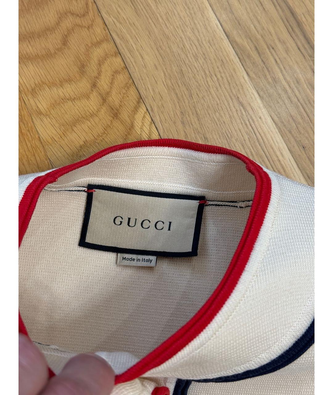 GUCCI Бежевый хлопковый кардиган, фото 4