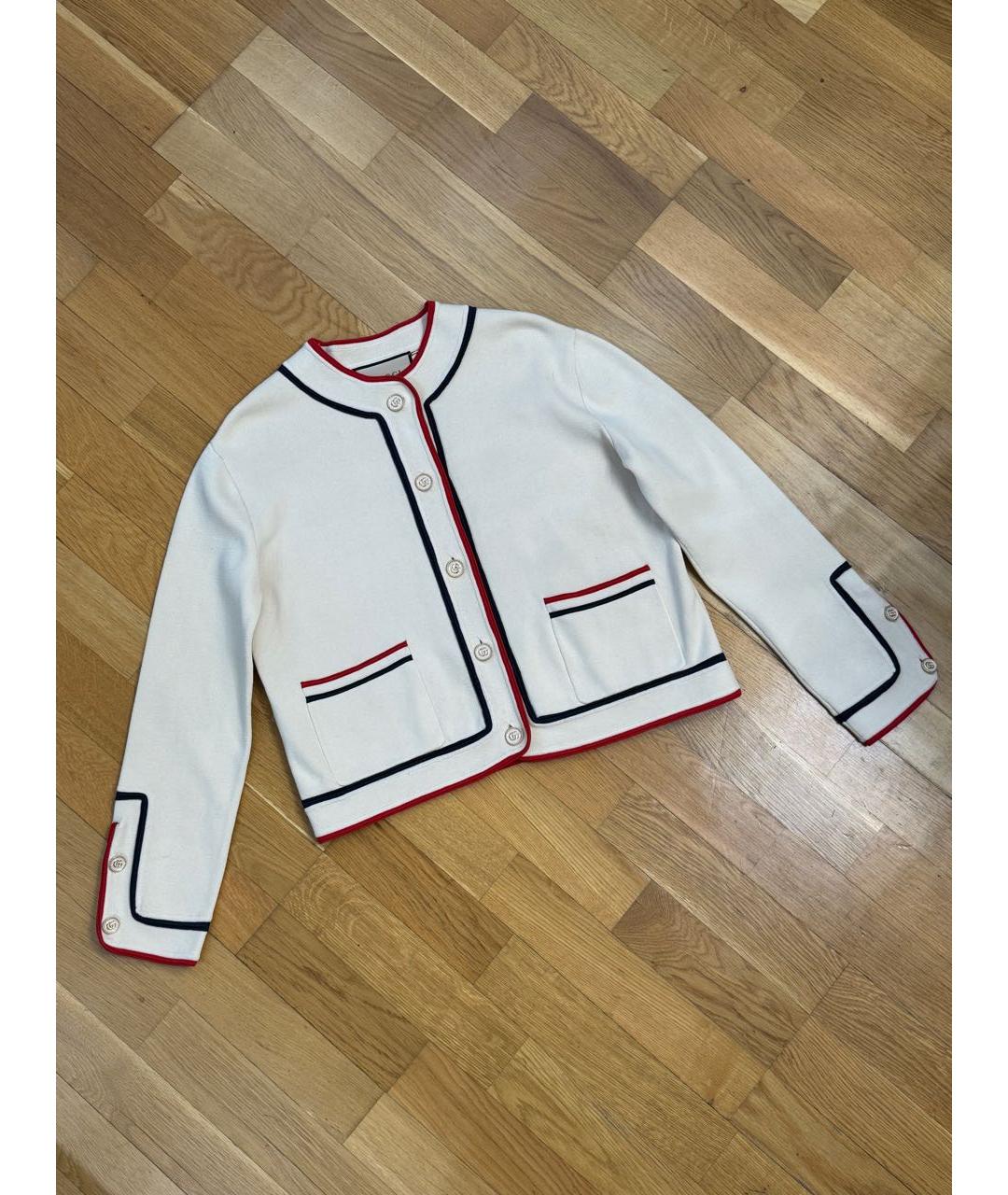 GUCCI Бежевый хлопковый кардиган, фото 9