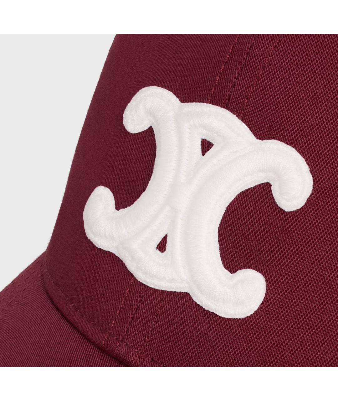 CELINE Бордовая хлопковая кепка, фото 2