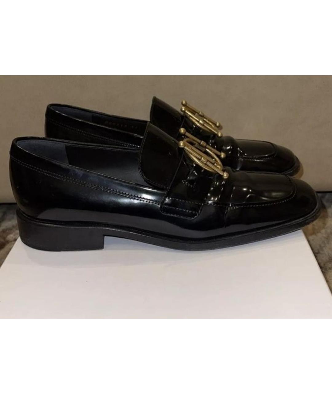 CHRISTIAN DIOR Черные кожаные лоферы, фото 2