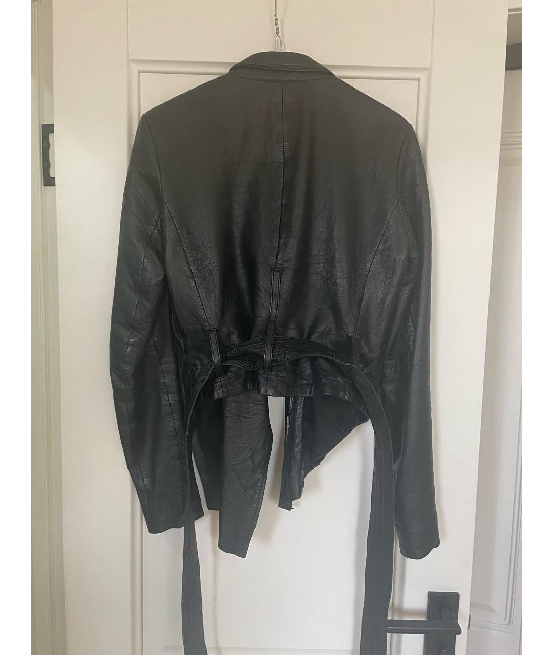 BARBARA BUI Черная кожаная куртка, фото 2