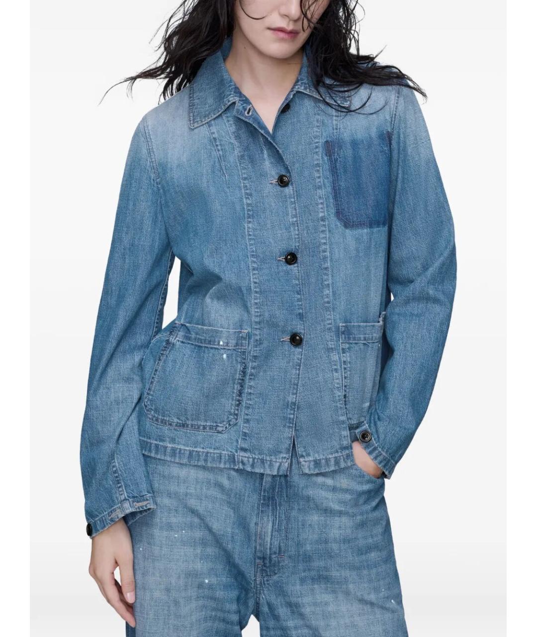 MAISON MARGIELA Синяя хлопковая рубашка, фото 2