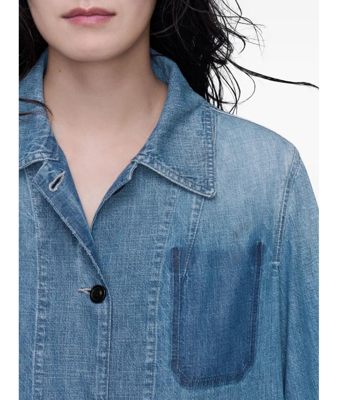 MAISON MARGIELA Синяя хлопковая рубашка, фото 3