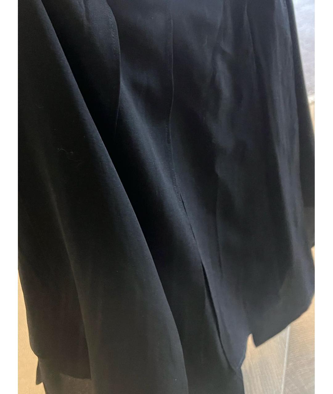 JIL SANDER Черная шелковая юбка мини, фото 4