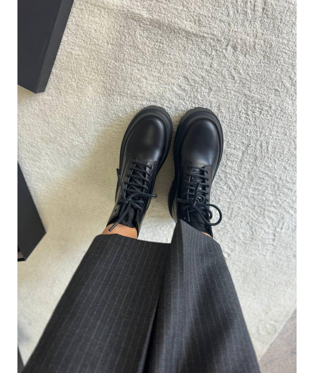 DOLCE&GABBANA Черные кожаные ботинки, фото 3