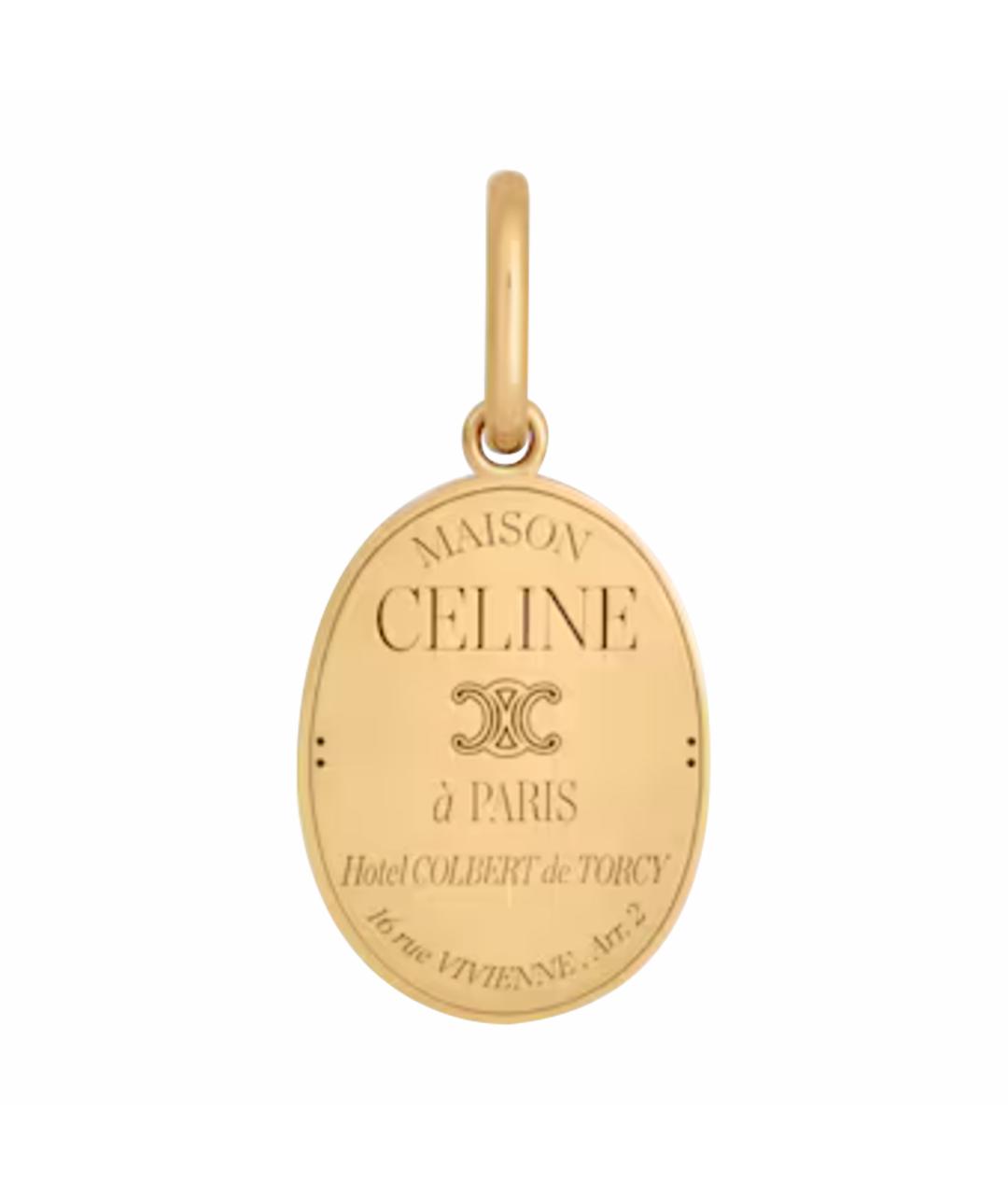 CELINE Золотой латунный кулон, фото 1