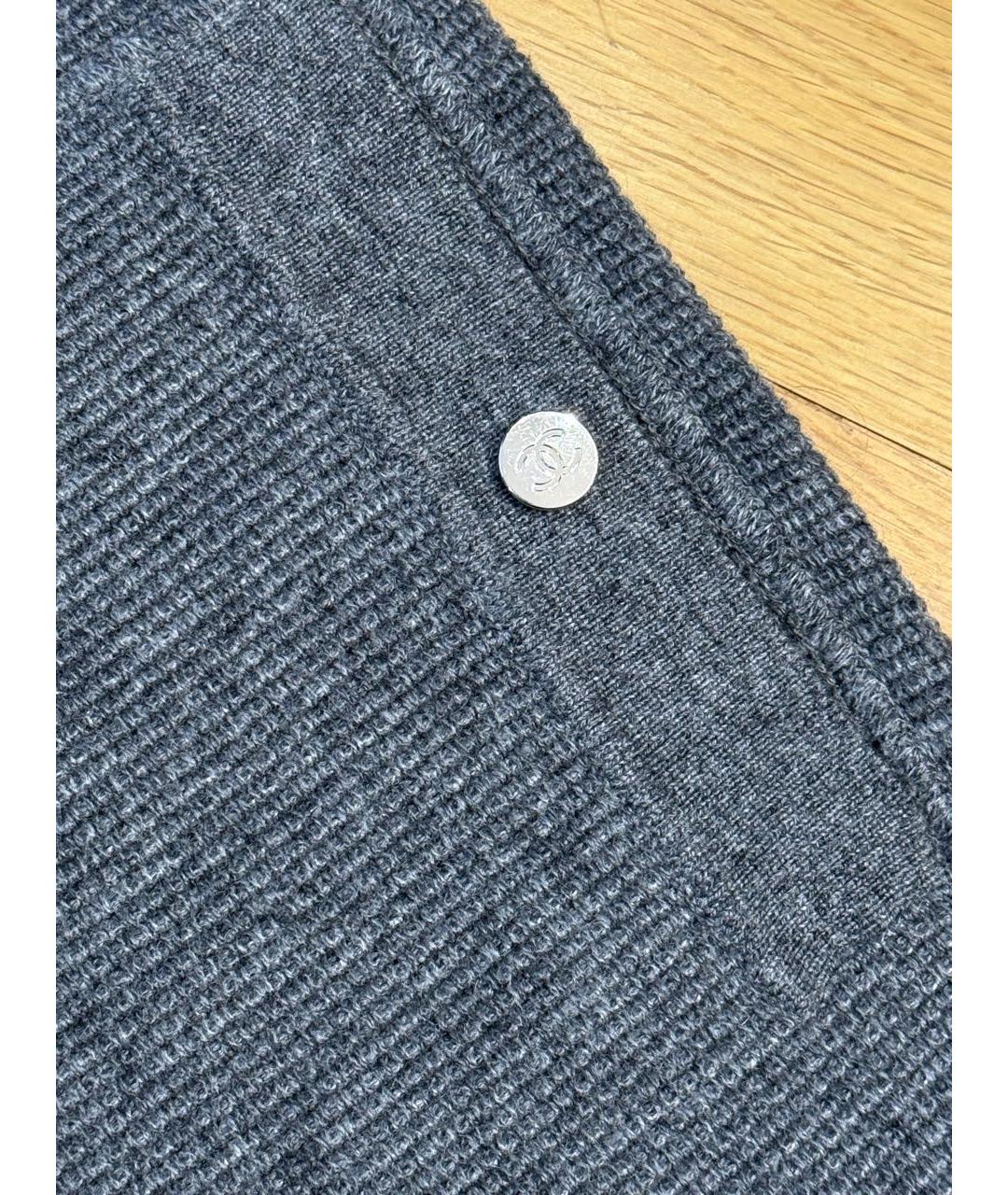 CHANEL Серые кашемировые брюки узкие, фото 5