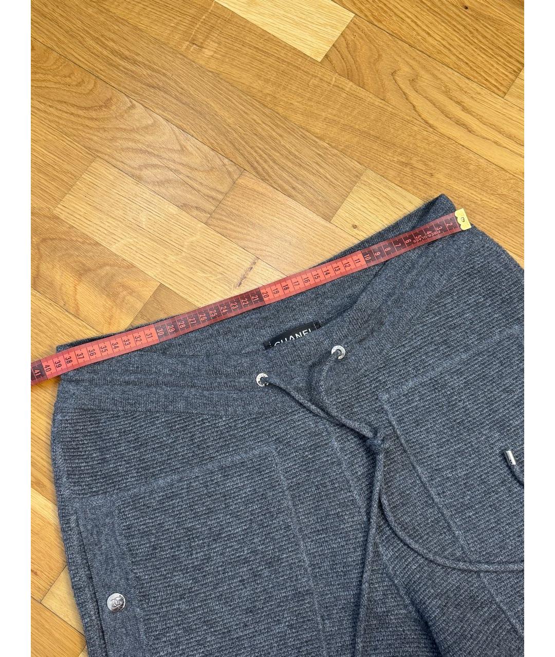CHANEL Серые кашемировые брюки узкие, фото 7
