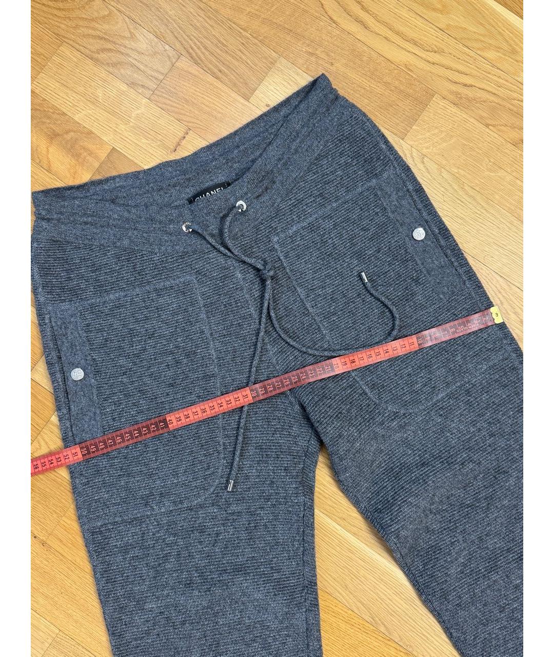 CHANEL Серые кашемировые брюки узкие, фото 8