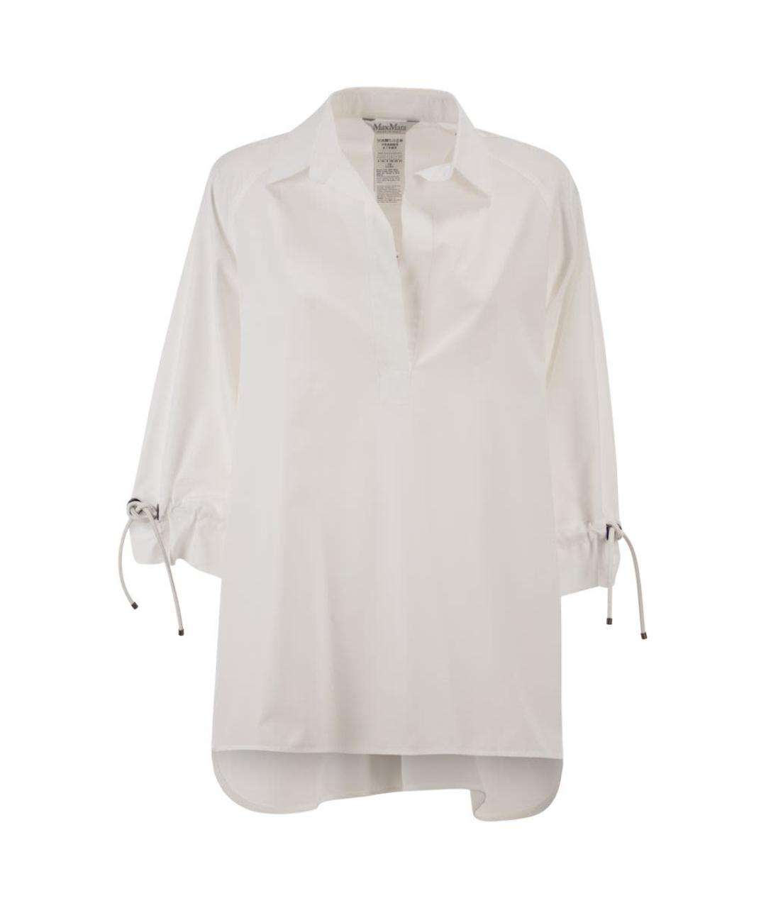MAX MARA Белая хлопковая рубашка, фото 1