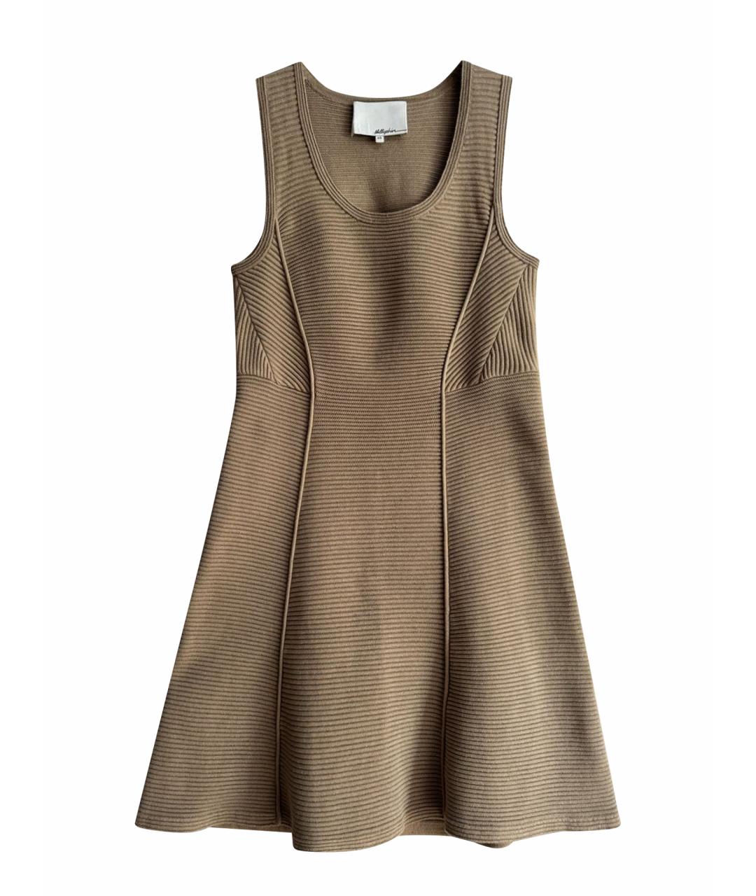 3.1 PHILLIP LIM Бежевое хлопковое повседневное платье, фото 1